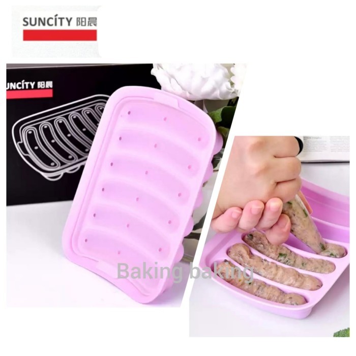 

BEST SELLER SUNCITY SILICA GEL HOTDOG SAUSAGE MOLD / CETAKAN SOSIS - YC6084