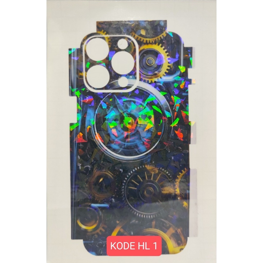 

Terlaris Handphone Hologram Semua Type Garskin Stiker Custom Case Laminasi Tebal COD