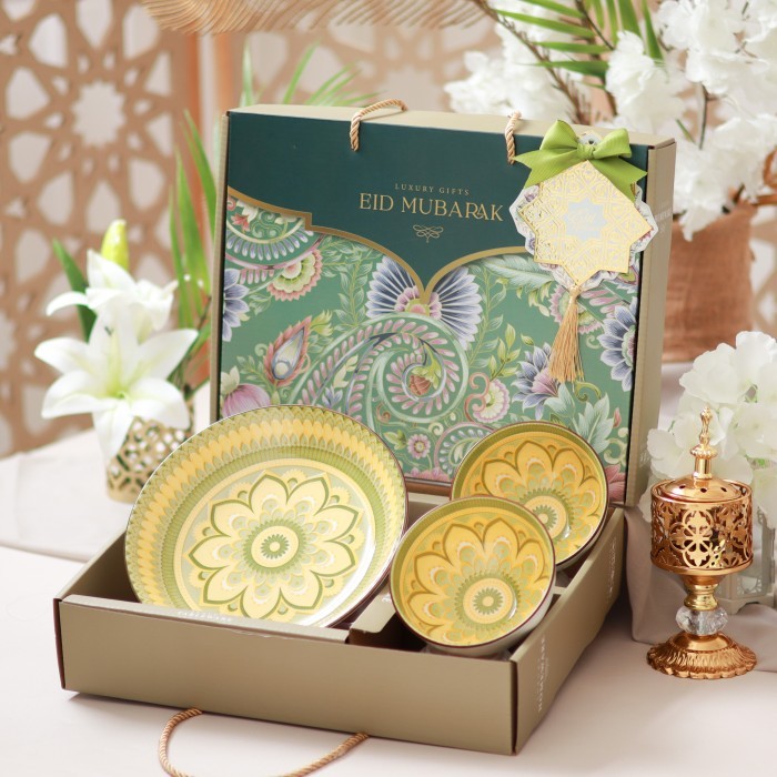

New! Luxury Hampers Lebaran Idul Fitri Mangkok Set Premium Eid Mubarak - 2M 1P YASMINA Idul Fitri