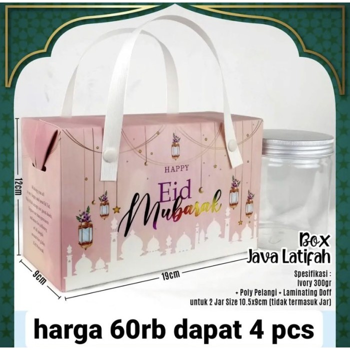 

New! BOX JAVA LATIFAH - DUS LEBARAN 1 SET = 4 PCS Idul Fitri