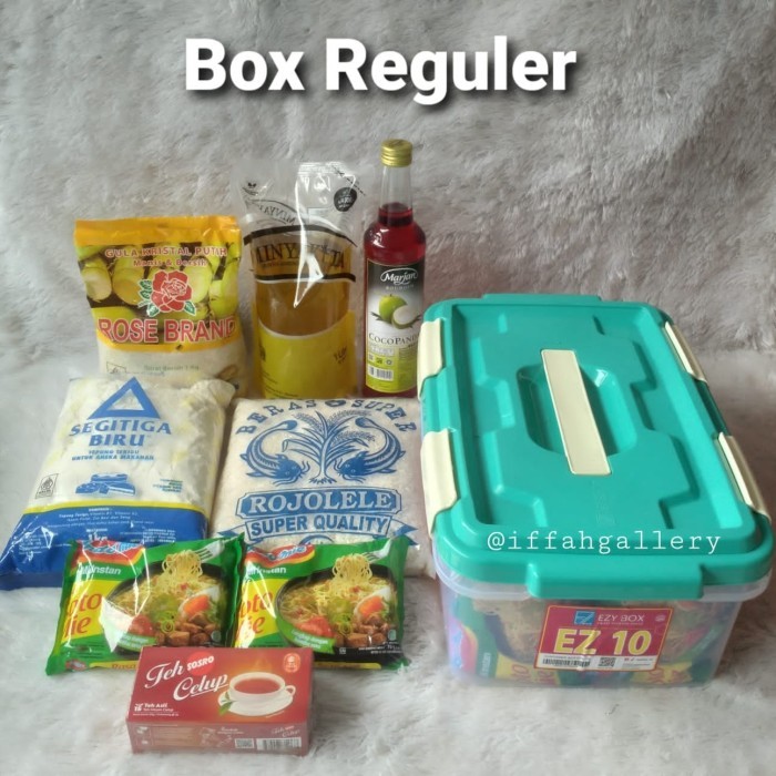 

New! Paket Sembako Reguler Free Container Box Ramadhan dan Parcel Lebaran Idul Fitri