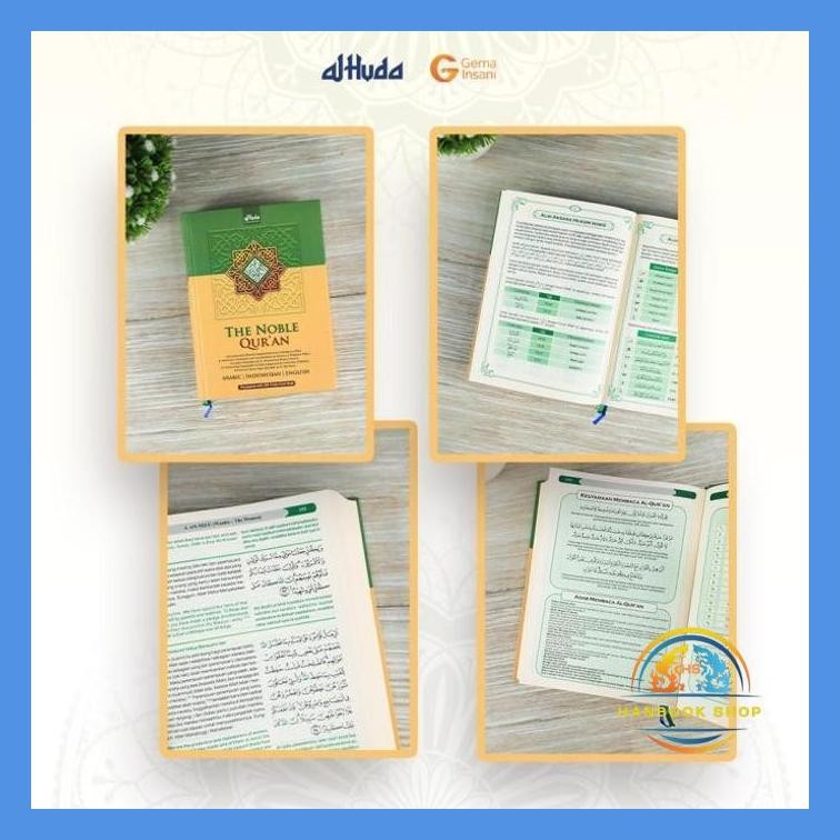 AL-QURAN TERJEMAH BAHASA INDONESIA - INGGRIS UKURAN A5 THE NOBLE QURAN