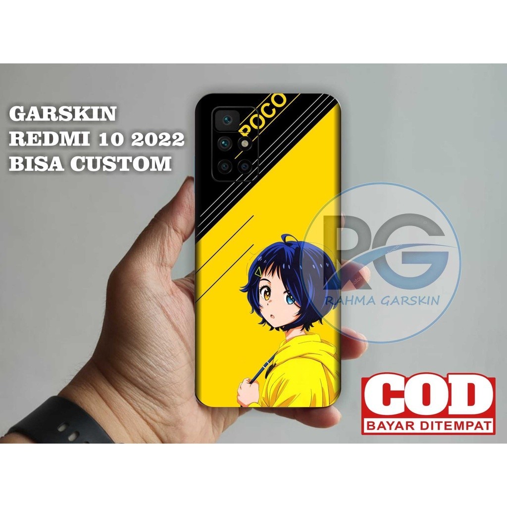 

Terlaris Redmi 10 2022 Cew Garskin Stiker Custom Case Laminasi Tebal COD