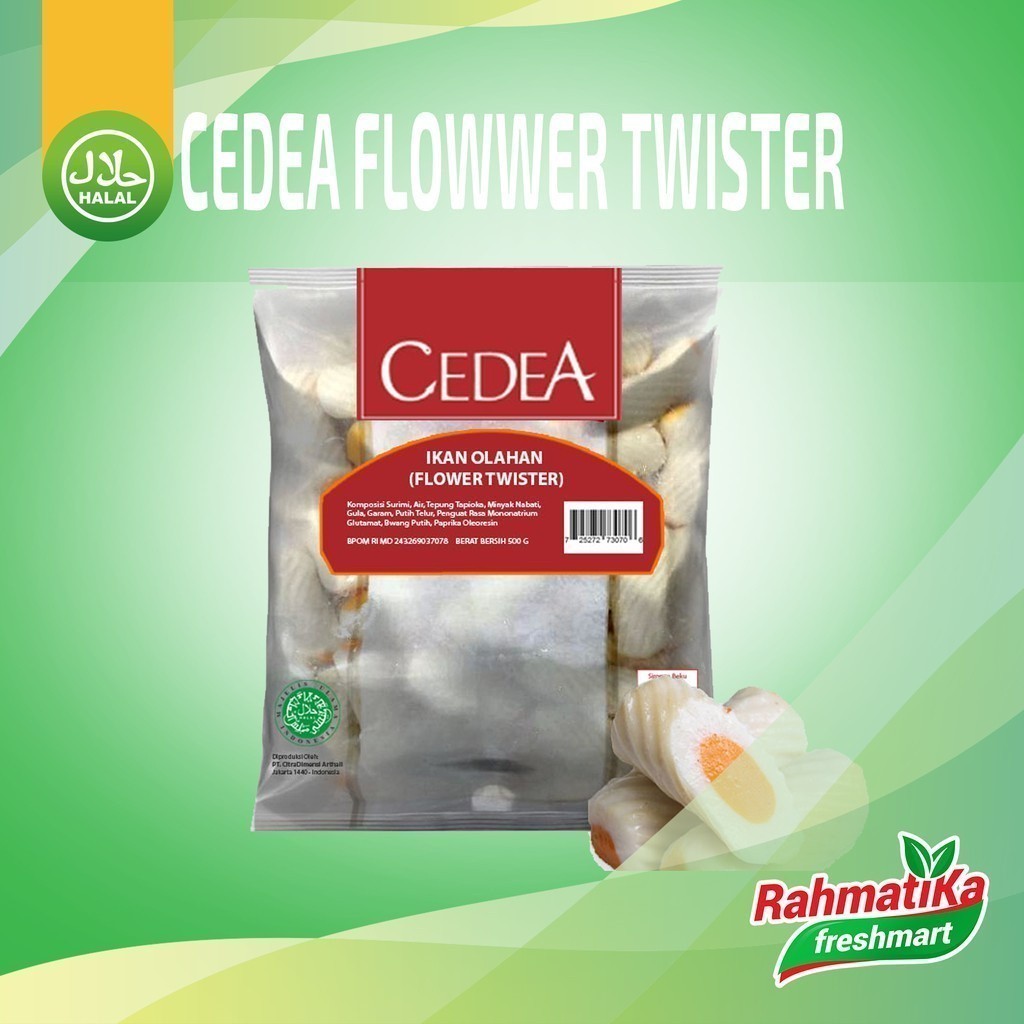 

Cedea Flower Twister / Ikan Olahan Cedea 500 gram (Frozen Food)