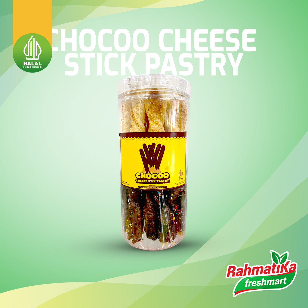 

Chocoo Cheese Stick Pastry / Kue Kering Stick Keju Coklat (Toples)