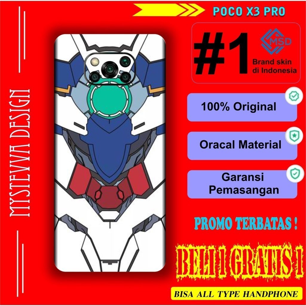 

Terlaris Poco X3 Pro Garskin Stiker Custom Case Laminasi Tebal COD
