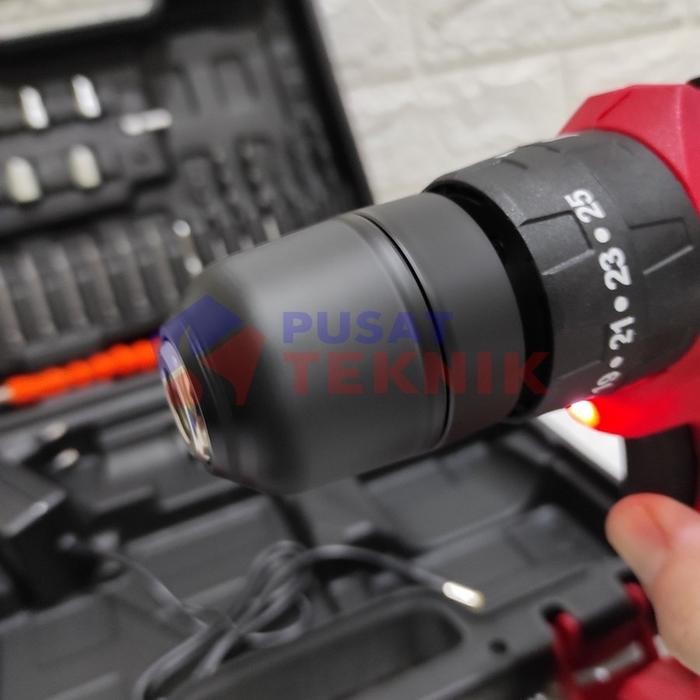 Jld 36-2 Mesin Bor Baterai 10Mm Mesin Bor Cordless 2 Baterai Bor Charge 2 Baterai 10Mm