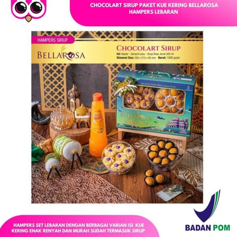 

BELLAROSA CHOCOLART SIRUP PAKET KUE KERING HAMPERS LEBARAN PARSEL ROTI PARCEL