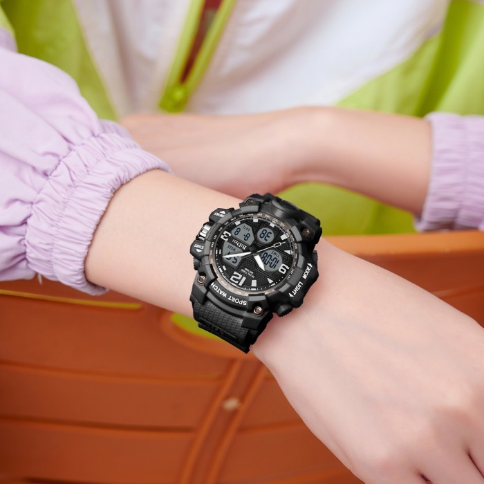 Biden Jam Tangan Wanita Olahraga Analog&Digital Kuarsa Tali Silikonjam