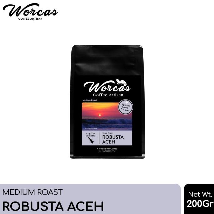 

Worcas Kopi Robusta Aceh 200Gr - Medium Roast