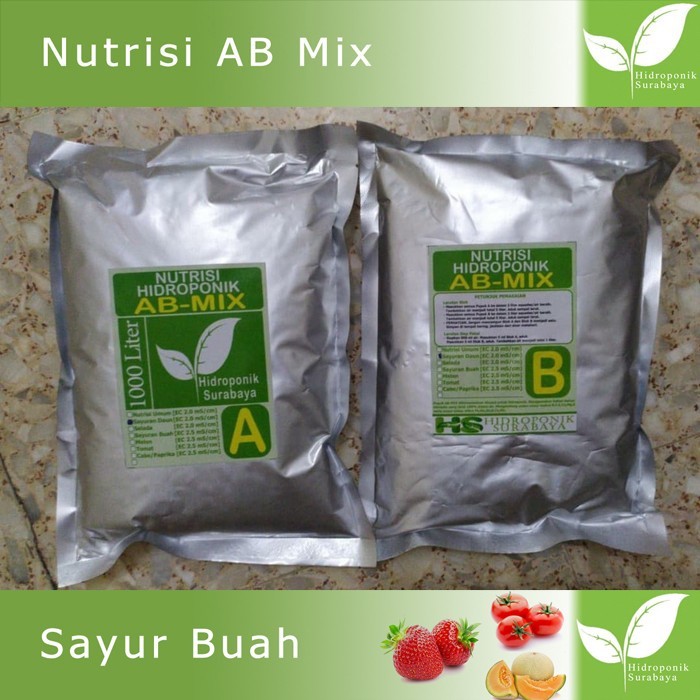 Nutrisi AB Mix Hidroponik Surabaya Sayur BUAH 5 Liter