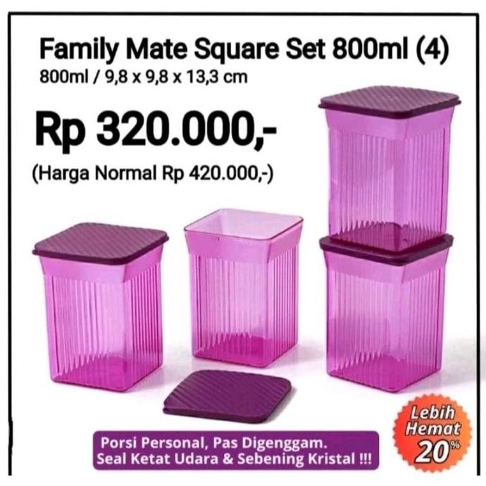 

Tupperware !!!! Family Mate Square Toples Kue Lebaran Toples Cantik Original Dan Terpercaya