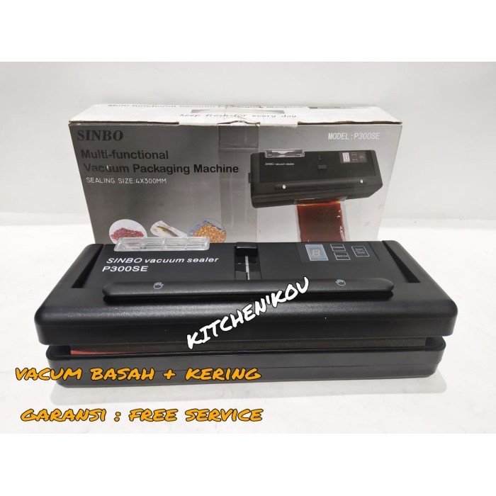 VACUUM SEALER SINBO P 300 - VACUM 30 CM - ALAT PENGEMAS KEDAP UDARA