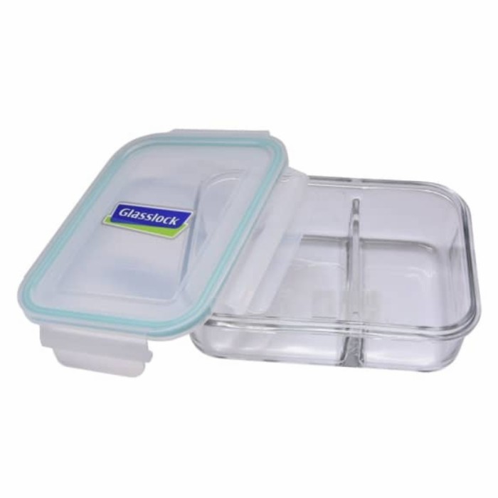 GLASSLOCK 920 ML DUO WADAH MAKANAN / GLASSLOCK DUO 920ML