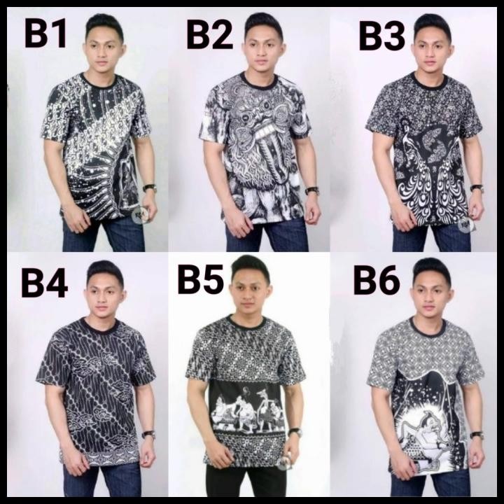 Terlaris Kaos Batik Wayang | Batik Pria | Bahan Katun Good Quality