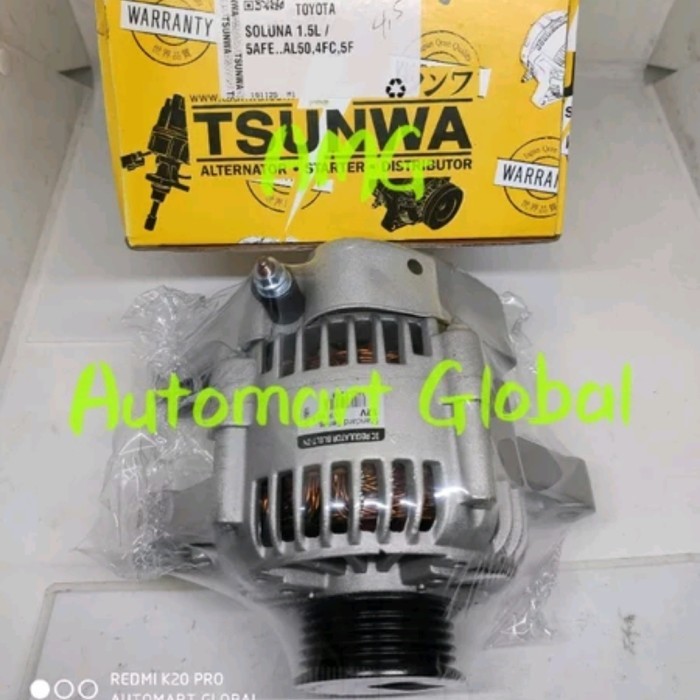 dinamo cas Soluna alternator Soluna Vios great body besar 75a 5afe al50