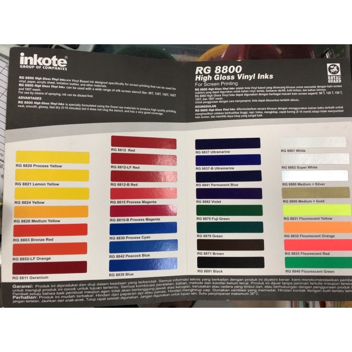 

Cat Printing Sablon Royalguard Rg 8800 Medium Transparant Best Quality