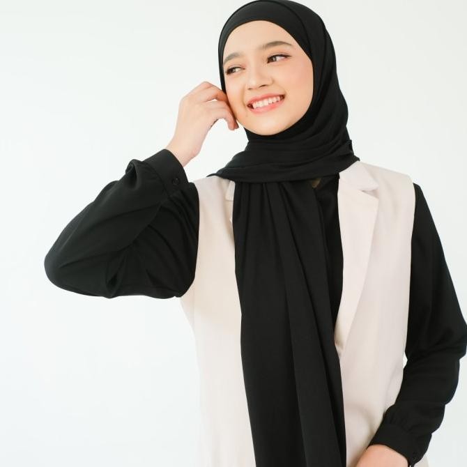 Hijab Pashmina Polos - Zoya CALIVA Pashmina - Bahan Jersey