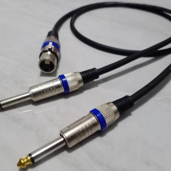 

Ready Kabel Audio Xlr Female Ke Akai Mono Cabang 1-3 meter
