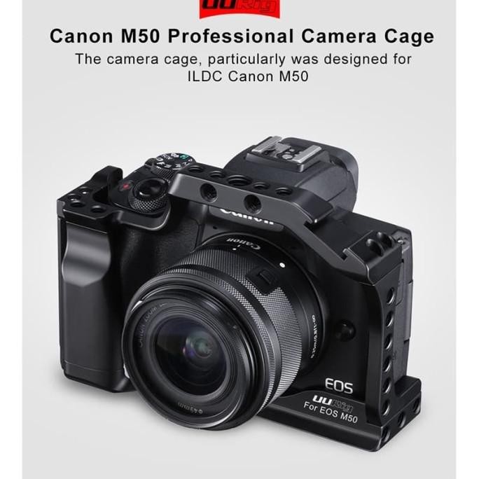 Rajawali C-M50 Camera Cage Rig Dan Grip Canon Eos M50 M5 Mirrorless