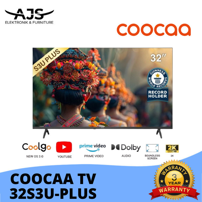 LED TV COOCAA 32" INCH SMART DIGITAL 32S3U 32S3 U COCA