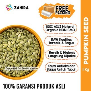 

TERMURAH PUMPKIN SEED 1KG Organic Biji Labu RAW Kualitas Premium Kaya Antioksidan Bagus Untuk Snack