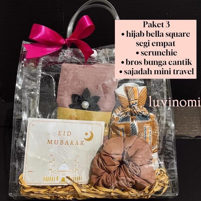

Best Item!, Hampers Lebaran Mukena Hijab Sajadah Travel,Simple Bag Hampers Lebaran Muslim
