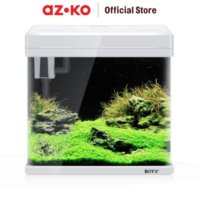 AZKO Boyu 7.5 ltr Aquarium Nano Ms - Putih
