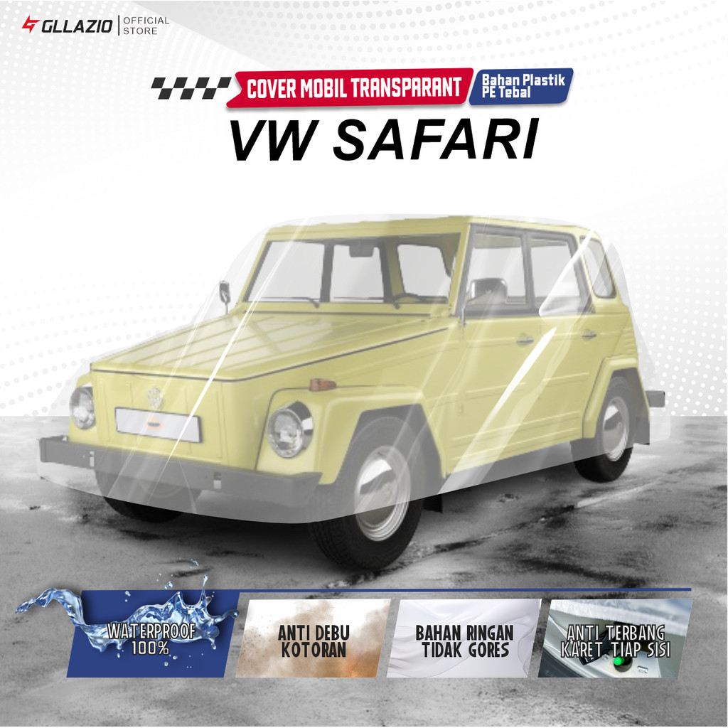 Body Cover Mobil Vw Safari Transparan / Sarung Mobil Vw Camat Plastik / selimut VolksWagen Safari Wa