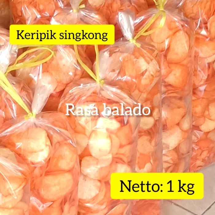 

TERUJI keripik singkong balado tabur 1 kg