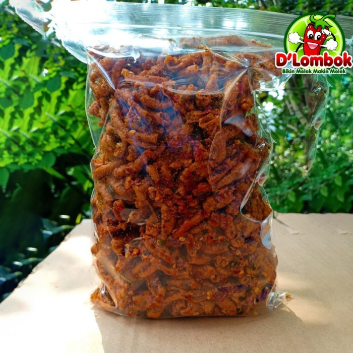 

EKSLUSIF Usus Pedas Daun Jeruk 500gr D'lombok / Keripik Usus Krispi