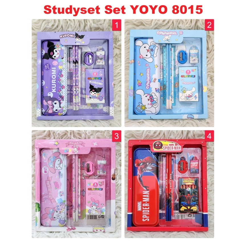 

Studyset Set Alat Tulis YOYO 8015 Motif Anak Spiderman Cars Frozen Hel