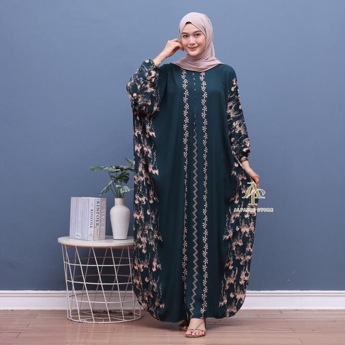 Kaftan Rayon Gege Jumbo Ld 180 Cm Muslim Wanita Nyaman Panjang Tebal Gamis