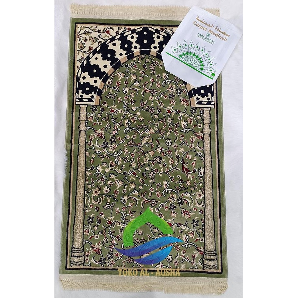 Sajadah Mihrab madinah-rawdah rug hijau