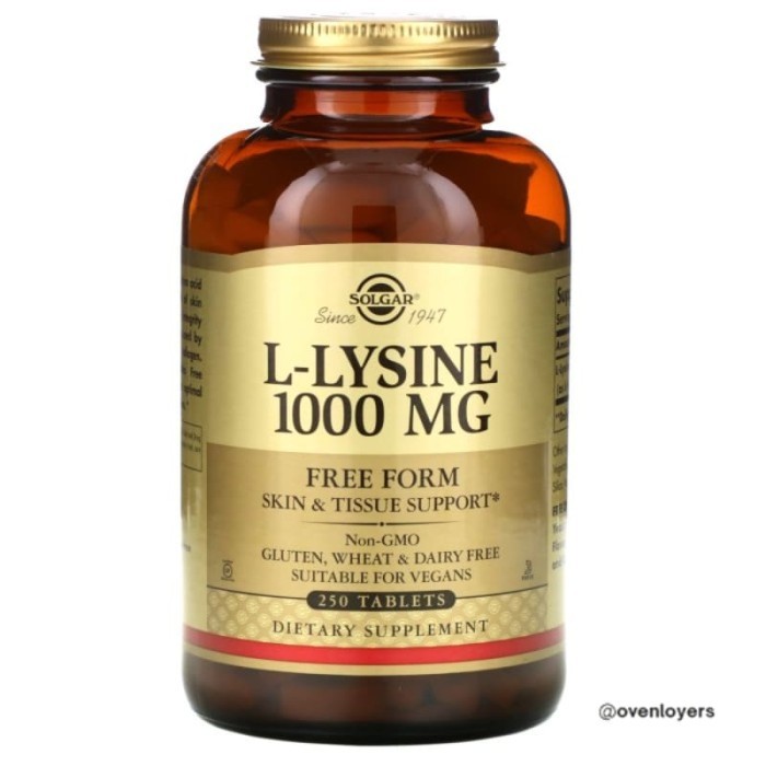 

Solgar l-lysine free form 1000 mg 250 tablets