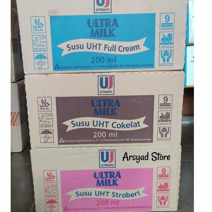 

PROMO / Ultra Susu UHT Dus 200 ML : coklat, stroberi, full cream NON COD