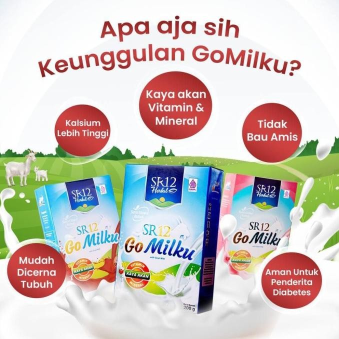 

PROMO / Susu Kambing Etawa Gomilku 600gr SR12 Original Coklat Stroberi NON COD