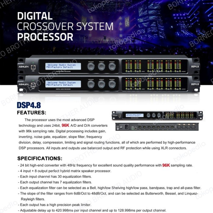 Speaker Management Ashley DSP 4.8 DSP4.8 Original DLMS Ashley 4in 8out