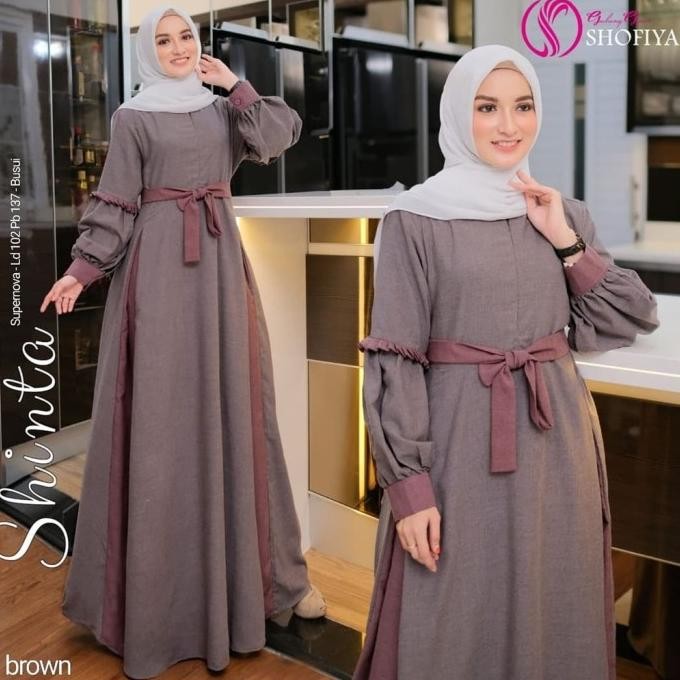Baju Gamis Dress Wanita Muslim Remaja Syari Terbaru Shinta Maxy Murah Best Seller