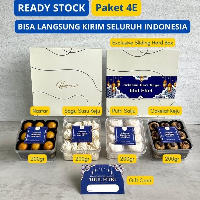 

Best Promo!, Hampers Lebaran Premium Kue Kering Isi 4