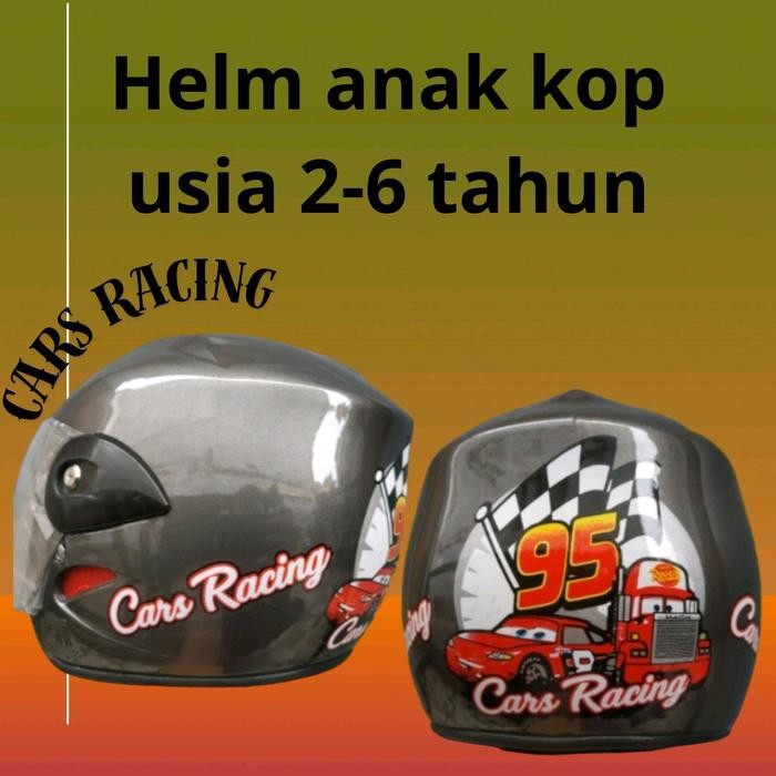 Helm Anak RX Kekinian Motorcycle Model Half F dengan Kaca Bening sni helmet usia 2 3 4 5 tahun Visor