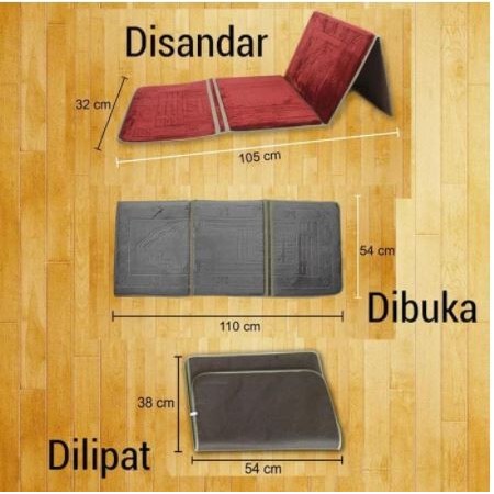 Terbaru Sajadah Duduk Sandar Lipat Alas Sholat Baca Alquran Masjid Haji Kado Best Seller