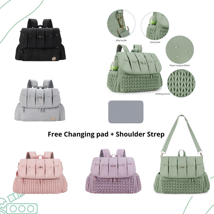 Exclusive Diaper Bag impor waterproof -tas ransel diaper-tas bayi