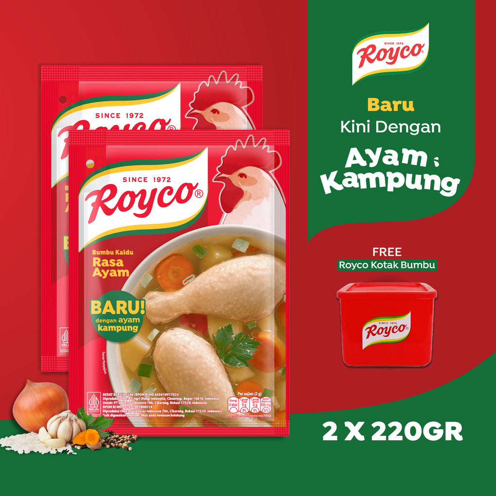 

Buy 2 Royco Ayam 220gr GRATIS Kotak Bumbu