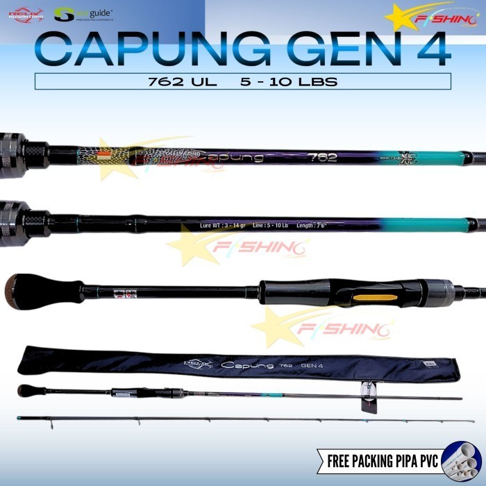 Joran Capung 762 Blue Spider 5-10lLB by Relix Nusantara