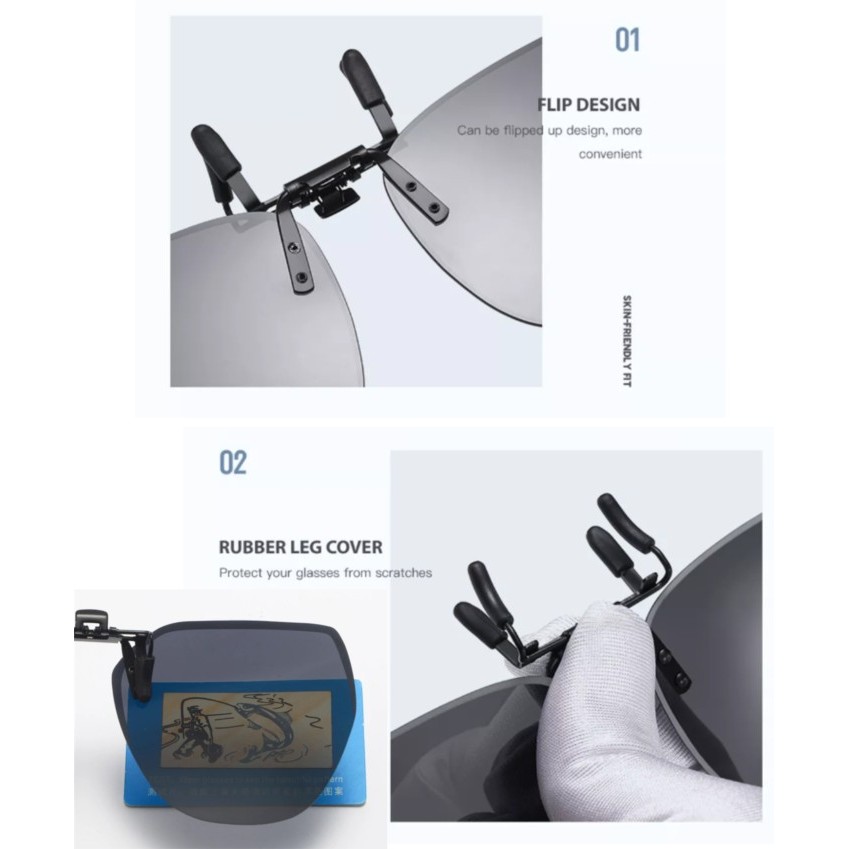 Kacamata Clip Ons/Klip On Polarized Flip Up #Gratisongkir #Sale #Discount