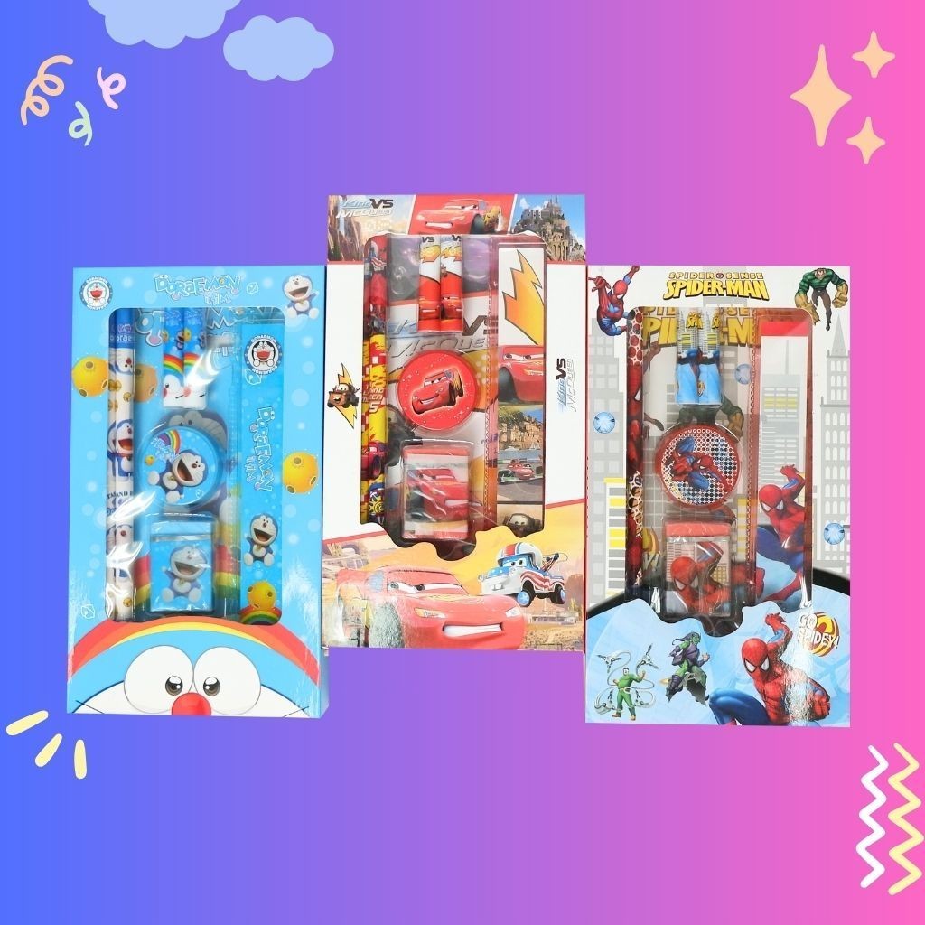 

PENSIL SET ALAT TULIS SEKOLAH LUCU SOUVENIR ULANG TAHUN ANAK / STATIONERY SET 8008-3 DSN / STATIONERY CASTLE