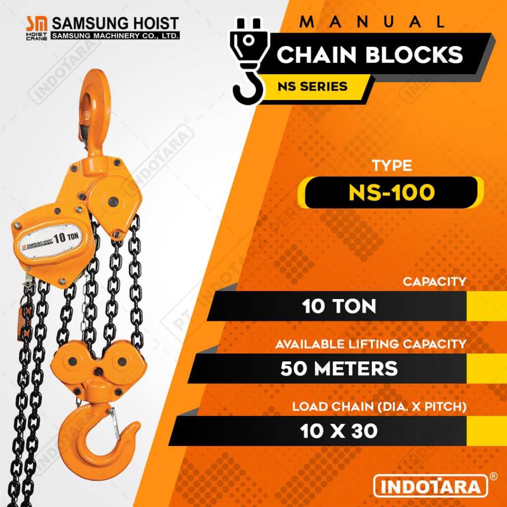Manual Chain Block 10 Ton Samsung NS-100