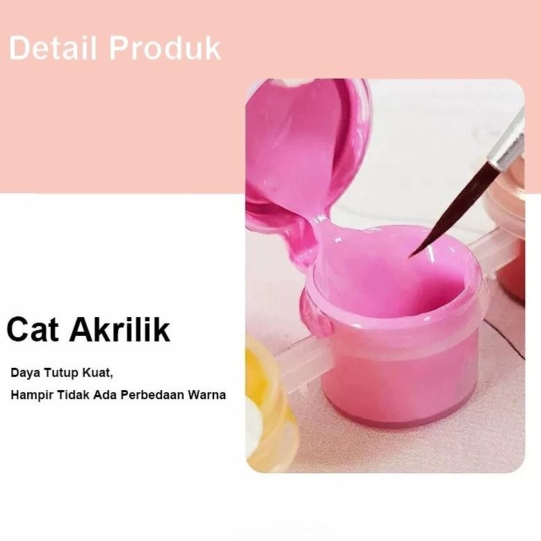 

Tc21 20*20Cm Painting Kit Canvas Paint By Number Digital Melukis Diy Paint By Number Kit Kartun