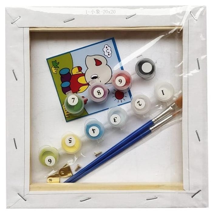 

Sale! [Bs] Painting By Number Children Canvas Animal / Set Kanvas Lukis Hewan Anak / Mewarnai Nomor Hewan